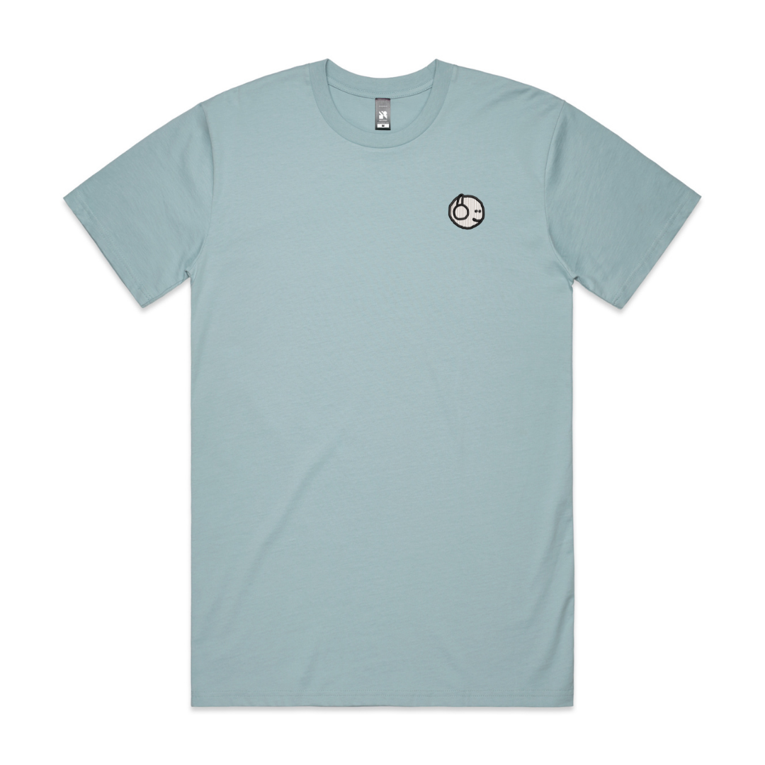 Mfers White Headphones Left Chest Embroidery Tee (Choose Color)