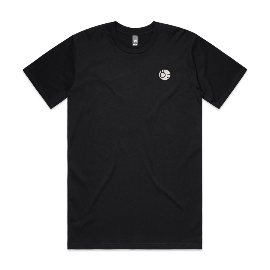 Mfers White Headphones Left Chest Embroidery Tee (Choose Color)
