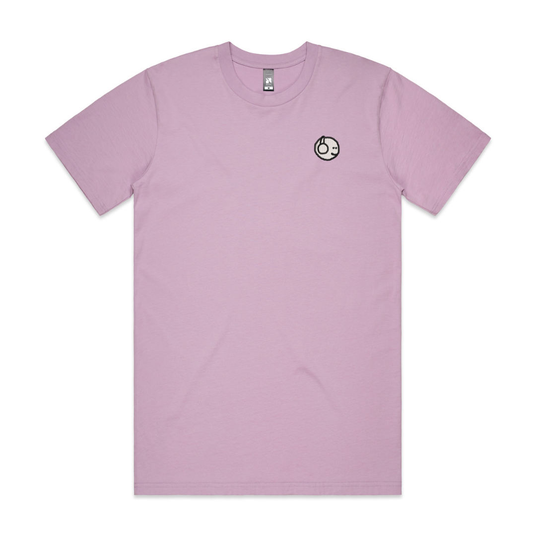 Mfers White Headphones Left Chest Embroidery Tee (Choose Color)