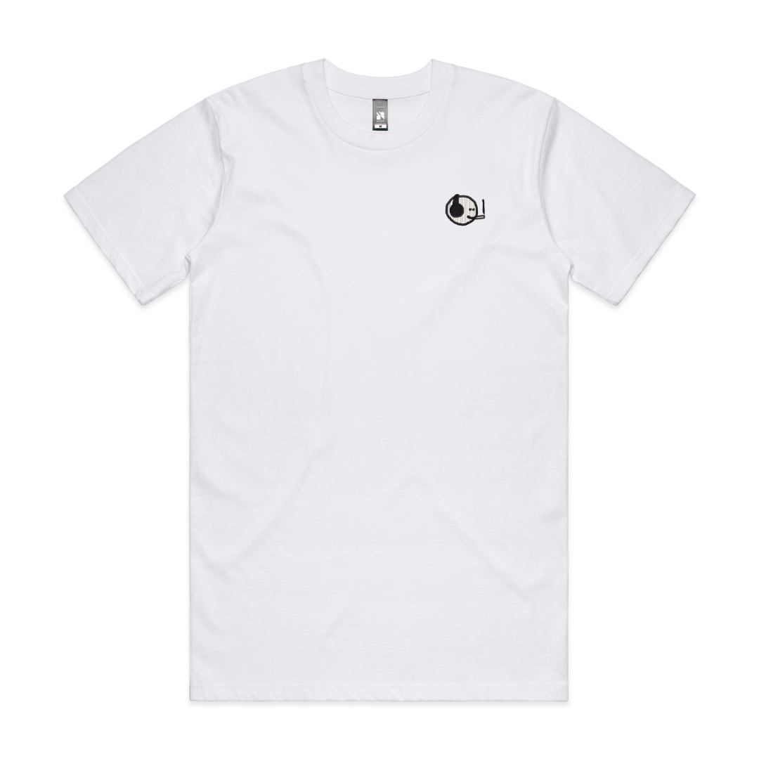Mfers Smoking Left Chest Embroidery Tee (Choose Color)