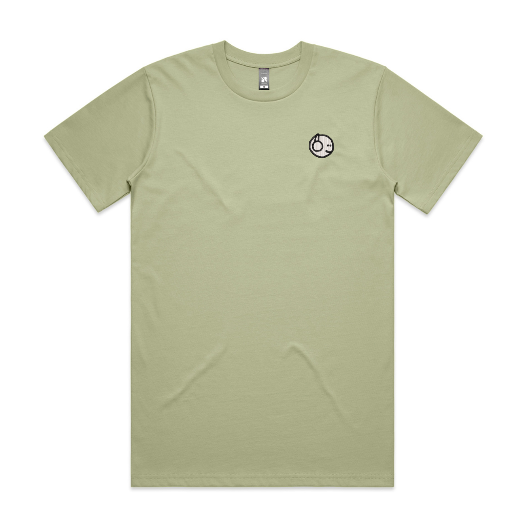 Mfers White Headphones Left Chest Embroidery Tee (Choose Color)